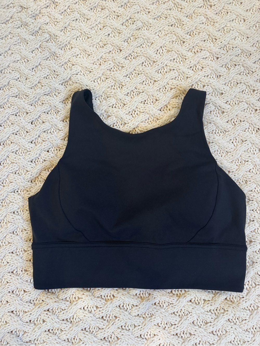lululemon athletica Black High-Neck long line sports bra